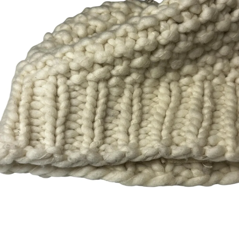 Loopy Mango Large Moss Stitch Merino Wool Beanie